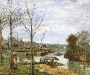 Camille Pissarro, Seine River Edge